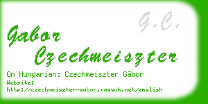 gabor czechmeiszter business card